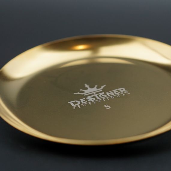 Лоток круглый для фрез Designer (диаметр 10cм) цвет золото | Зображення 2