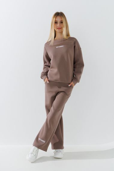 Костюм світшот+штани для дівчинки Benini 241180 128 см Кавовий shop (2000990795113)