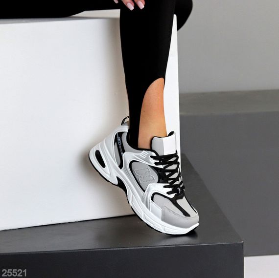 Повсякденні модельні сірі зимові кросівки доступна ціна | Зображення 6