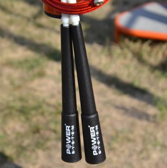 Скакалка швидкісна Power System PS-4033 Crossfit Jump Rope Red 2,8 м (PS-4033_Black-Red) | Зображення 5