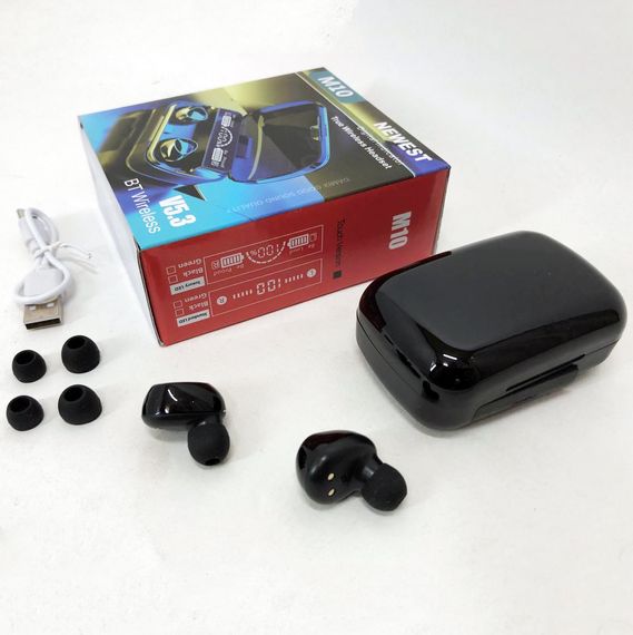 Бездротові навушники M10 з мікрофоном та док станцією-кейсом, бездротові bluetooth навушники-гарнітура | Зображення 6