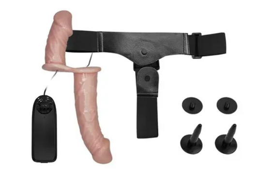 Страпон із вібрацією з 2 вібромоторами ULTRA PASSIONATE HARNESS STRAP-ON, BW-022060 Sex Aura | Зображення 6