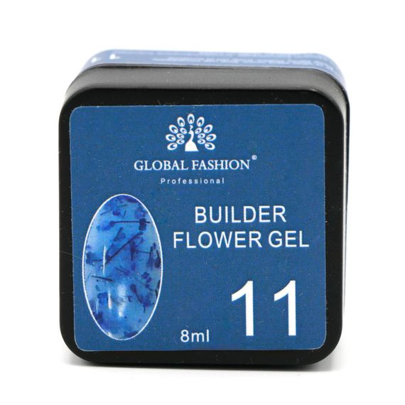Гель для моделювання нігтів з додаванням сухоцвіту Flower Builder Gel №11, 8г