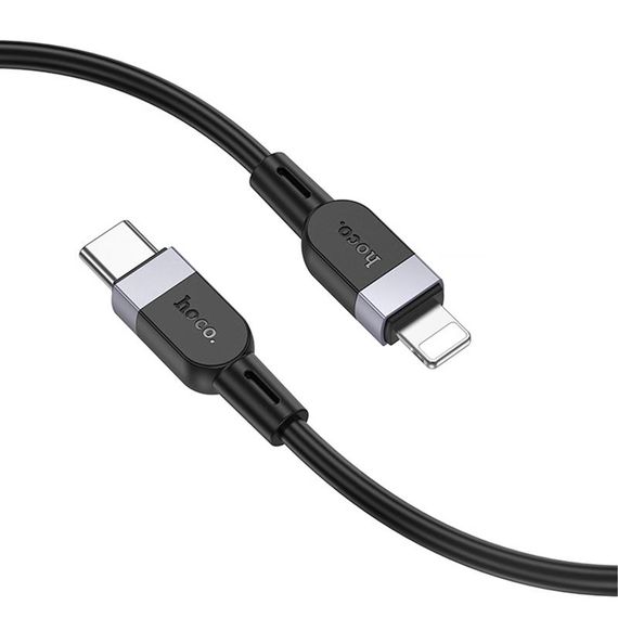 Дата кабель Hoco X109 Energy silicone Type-C to Lightning (3m) Black | Зображення 3