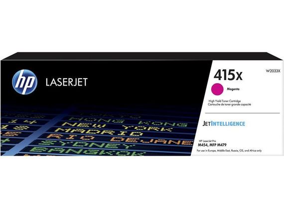 Картридж HP 415X CLJ Pro M414/454/479, Enterprise M455/M480 Magenta (6000стр) (W2033X)