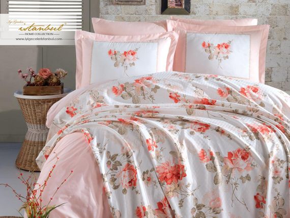 Постільна білизна Istanbul 220×240 Jardin parfum з діфузором і пледом, Kirmizi | Зображення 1