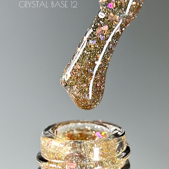Світловідбивна база Crooz Crystal Base №12 (золота з блиском) 8мл | Зображення 2