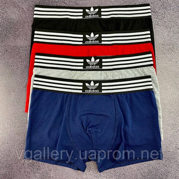 Чоловічі труси Adidas, чоловічі боксери Адідас, бавовняні труси Адідас Преміум якості | Зображення 4