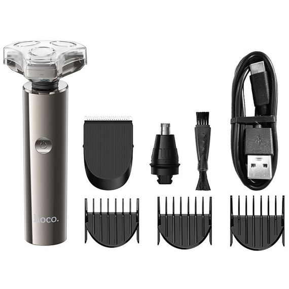 Електробритва Hoco HP36 3in1 Shaver & Trimmer 600 mAh Metal gray | Зображення 1