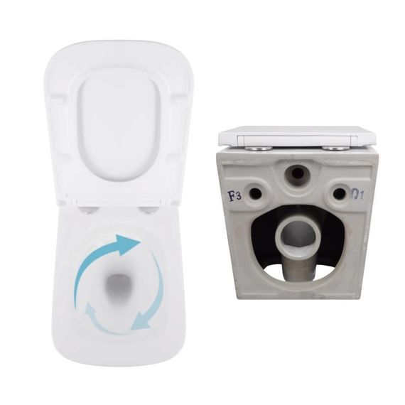 Акционный набор: унитаз подвесной Jay Ultra Quiet QT07335177W 485х360х320 + Tern Ultra Quiet QT17332303ASW 490x365x325 | Зображення 7