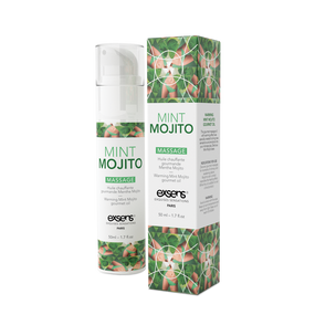 Масажна олія EXSENS Mojito 50мл розігрівальна, без цукру, без парабенів, їстівна