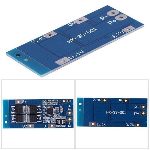BMS 3S Контроллер заряда-разряда для 3-х Li-Ion аккумуляторов 18650 HX-3S-D01 10A 11.1-12.6V | Зображення 1