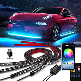 Светодиодная RGB подсветка днища автомобиля Music, Bluetooth управления и пульт