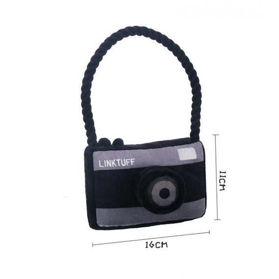 Игрушка для собак Charming Toy TRAVEL ФОТОКАМЕРА плюшевая с пищалкой и канатом 18*16cm