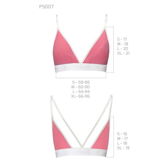 Спортивный топ с двойными бретелями Passion PS007 TOP pink, size M | Зображення 4