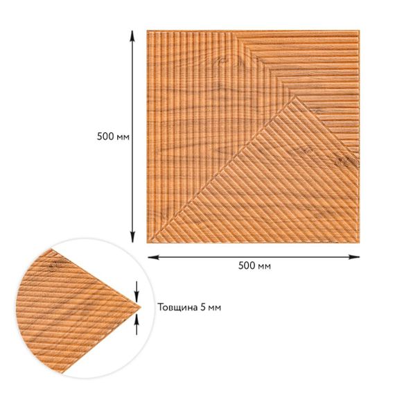 Самоклеюча декоративна 3D панель Бамбук Дерево Золото 500х500х5мм SW-00002885 | Зображення 2