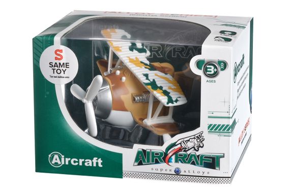 Самолет металический инерционный Same Toy Aircraft коричневый со светом и музыкой SY8015Ut-3 (SY8015Ut-3) | Зображення 4
