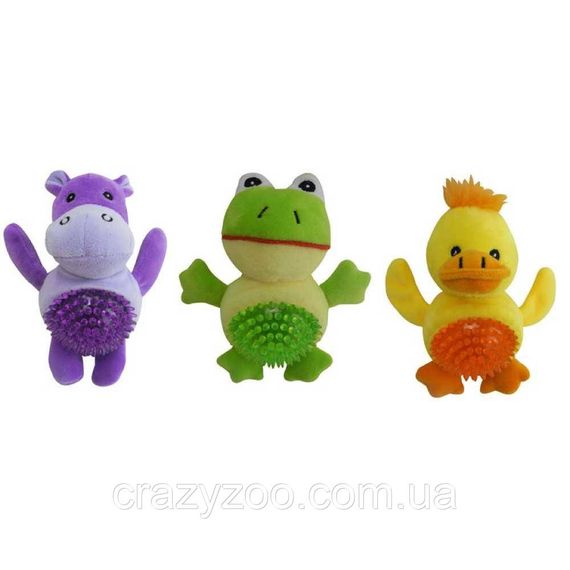 Игрушка для собак Croci Анимал-бол животные плюш и силикон с шипами 18x10 см C6098704