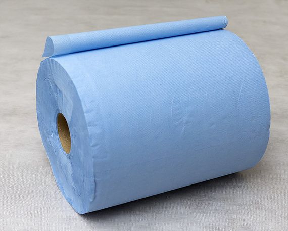 Очисний папір в рулоні ECOLINE, тришаровий, синій, 1000 шт. | Зображення 1