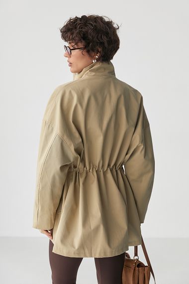 Жіноча вітровка-парка  на блискавці - світло-коричневий цвет, L (є розміри) | Зображення 1