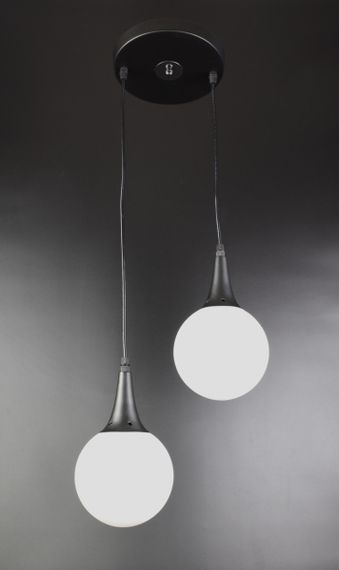 Люстра підвісна LOFT на 2 лампочки 25969 Чорний 35-90х30х30 см.