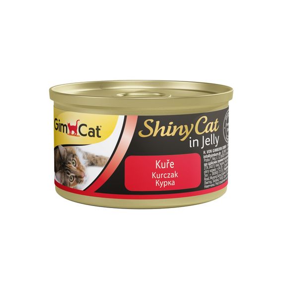 Корм вологий GimCat Shiny Cat для котів з куркою в желе 70 г