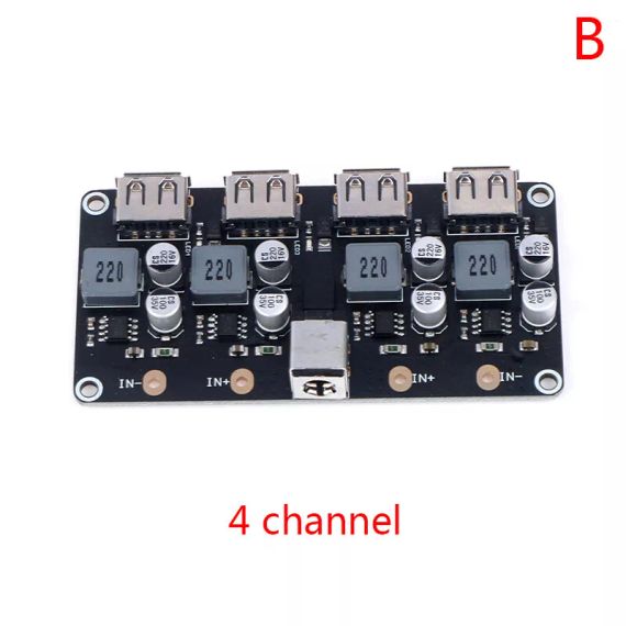 4-канальний модуль швидкої зарядки USB 12V24V QC3, DC-DC 5-32В - 5-12В 24Вт | Зображення 1