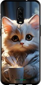 Чохол на OnePlus 6T Білий кіт "5646b-1587-2448"