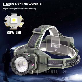 Ліхтар налобний 8098-TG 2x18650 DR-36