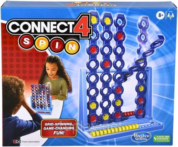 Настольная игра Собери четверку (Четыре в ряд) Hasbro Gaming Connect 4 Spin Game | Зображення 2