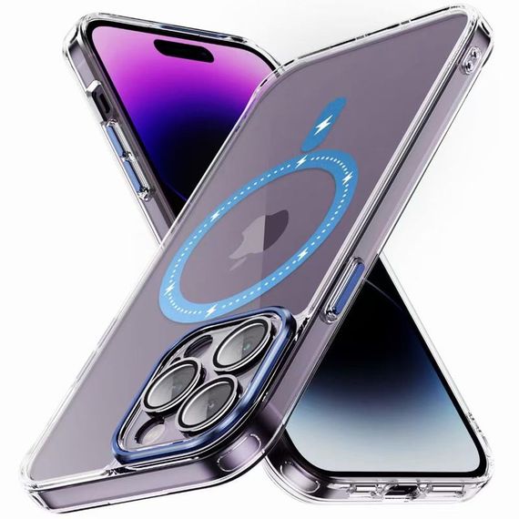 Чохол TPU+PC Colorful with MagSafe для Apple iPhone 13 Pro Max (6.7") Blue | Зображення 1