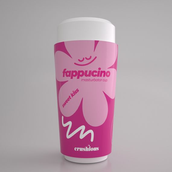 Портативний мастурбатор рот CRUSHIOUS FAPPUCINO у вигляді стаканчика кави, з кришкою Sex Aura | Зображення 1
