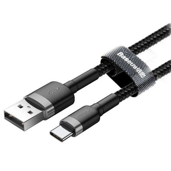 Дата кабель Baseus Cafule Type-C Cable 3A (1m) (CATKLF-B) | Зображення 2
