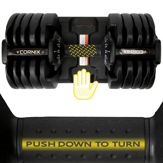 Гантеля з регульованою вагою Cornix 2.5-24 кг XR-0405 Black | Зображення 4