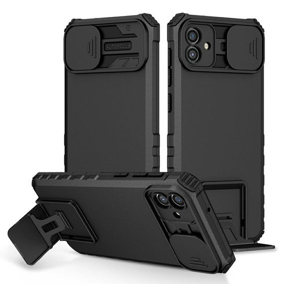 Чохол Kickstand із захистом камери для Samsung Galaxy A04 колір Чорний