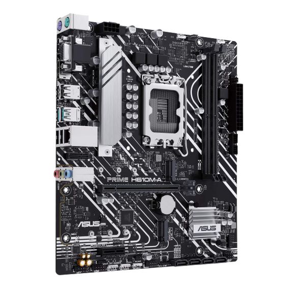 Материнcкая плата ASUS PRIME H610M-A-CSM s1700 H610 2xDDR5 M.2 HDMI D-Sub DP mATX 90MB1G20-M0EAYC | Зображення 2