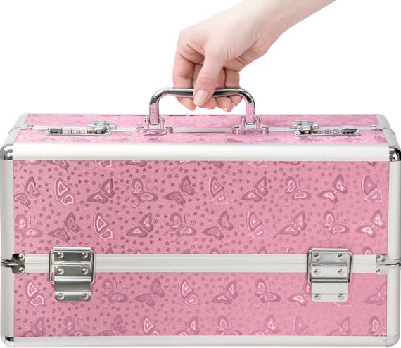 Большой кейс для хранения секс-игрушек BMS Factory Large Lokable Vibrator Case Pink, кодовый замок | Зображення 3