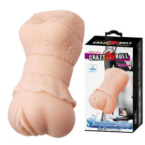 Реалістичний мастурбатор вагіна Crazy Bull із кібершкіри, 15×7 см Sex Aura
