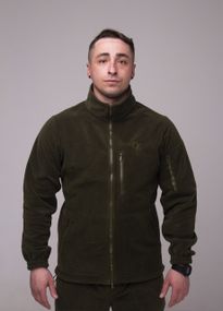 Чоловіча флісова кофта хакі олива 48