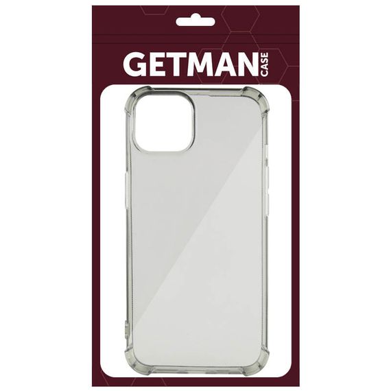 TPU чохол GETMAN Ease logo посилені кути для Apple iPhone 14 Plus (6.7") Сірий (прозорий) | Зображення 5
