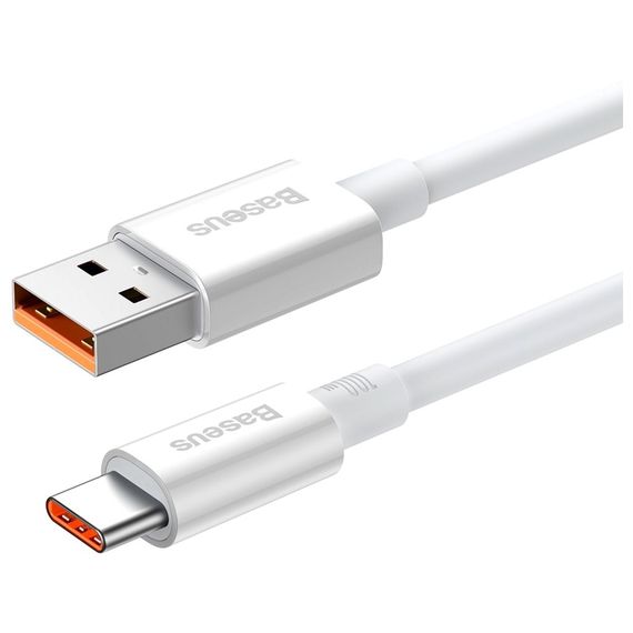 Дата кабель USB 2.0 AM to Type-C 2.0m 5A White Baseus (CAYS001402) | Зображення 1