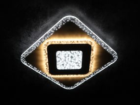 Сучасний квадратний світильник стельовий LED для кімнати кухні ванної 25128 Білий 4х30х30 см.