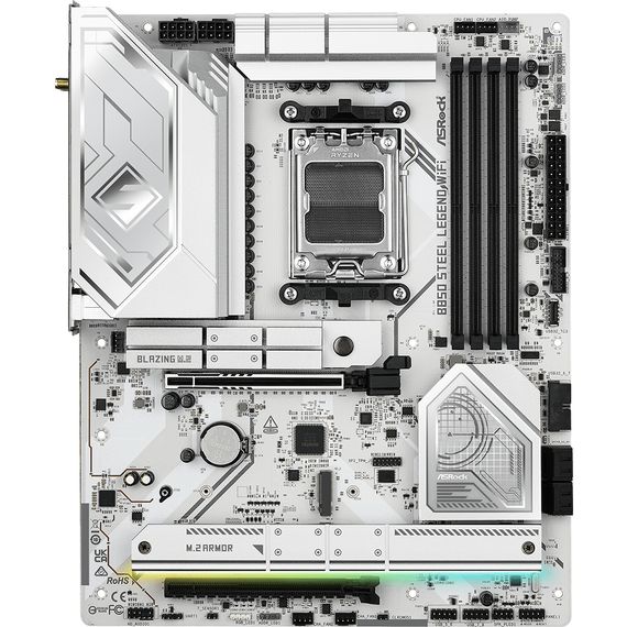 ASRock B850 Steel Legend WiFi (AM5/B850, 4*DDR5, 2xPCIex16, HDMI, 4xSATA,4xM.2, 2.5GLan, ATX) | Зображення 3