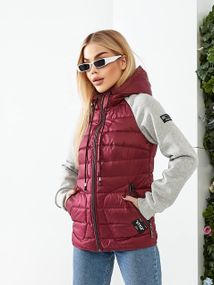 Куртка з трик.рукавом, арт. 1011, колір бордо
