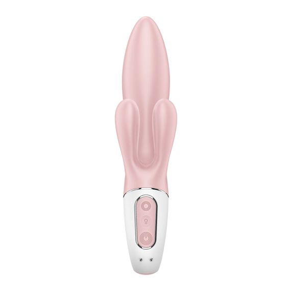 Вібратор-кролик надувний Satisfyer Air Pump Bunny 3, 12 режимів, подвійний відросток | Зображення 3