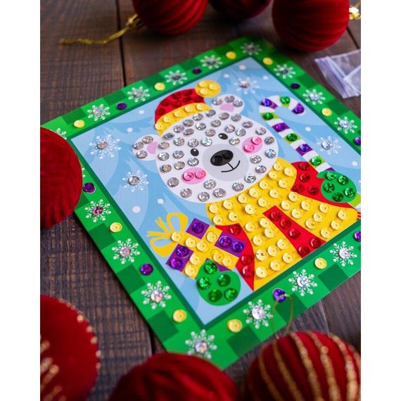 Дитячий набір для творчості "Новорічні листівки з паєтками" 10100694 | Зображення 3