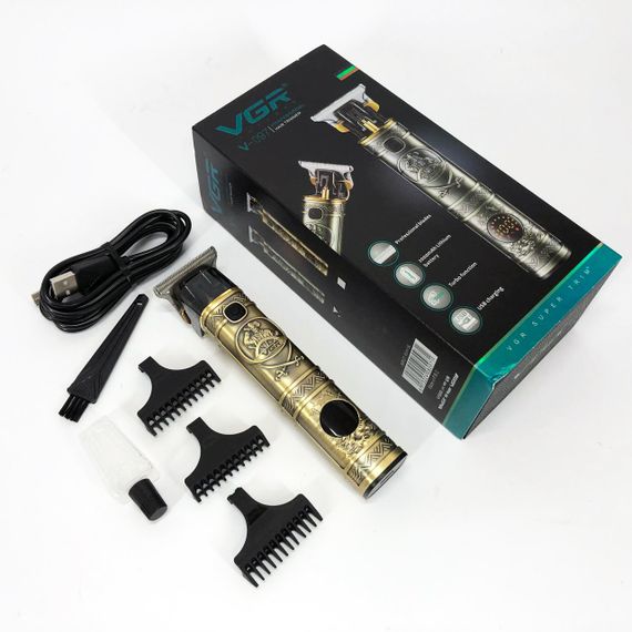 Машинка для стрижки волосся та бороди VGR V-097. Колір: срібний | Зображення 8