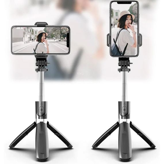 Селфі палиця-штатив з пультом 70см, Selfie Stick L01 / Монопод з триногою для телефону / Трипод | Зображення 4