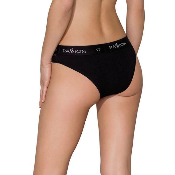 Трусики з прозорою вставкою Passion PS006 PANTIES L, black | Зображення 1