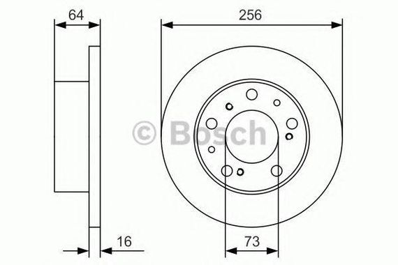 Диск гальмівний CITROEN C4, PEUGEOT 407, 508 передн. (вир-во Bosch) BOSCH 0986479A89 на PEUGEOT 308 SW II
